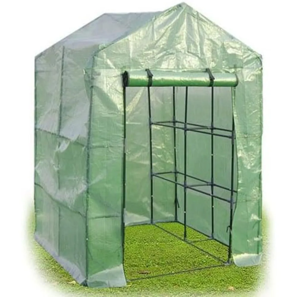 

8 Shelves Greenhouse Portable Mini Walk in Outdoor Green House 2 Tier New