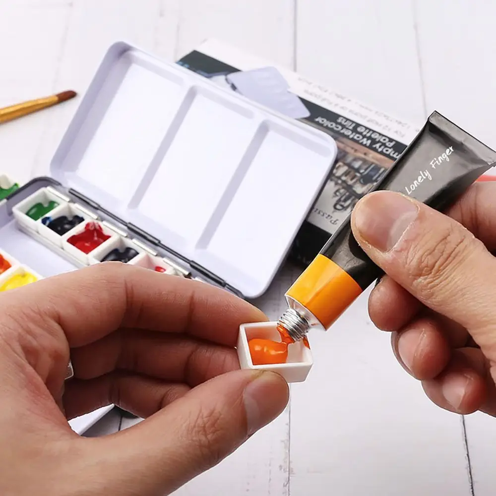 

Art Supplies Painting Tools Drawing Supplies Pigment Box Empty Paint Palette Watercolor Storage Case Grids Slots