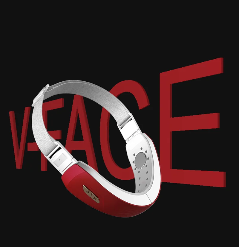 EMS Microcurrent Vibration Face Slimmer with Remote Control Double Chin Reducer&V-Line Lifting Device for Jaw Contouring