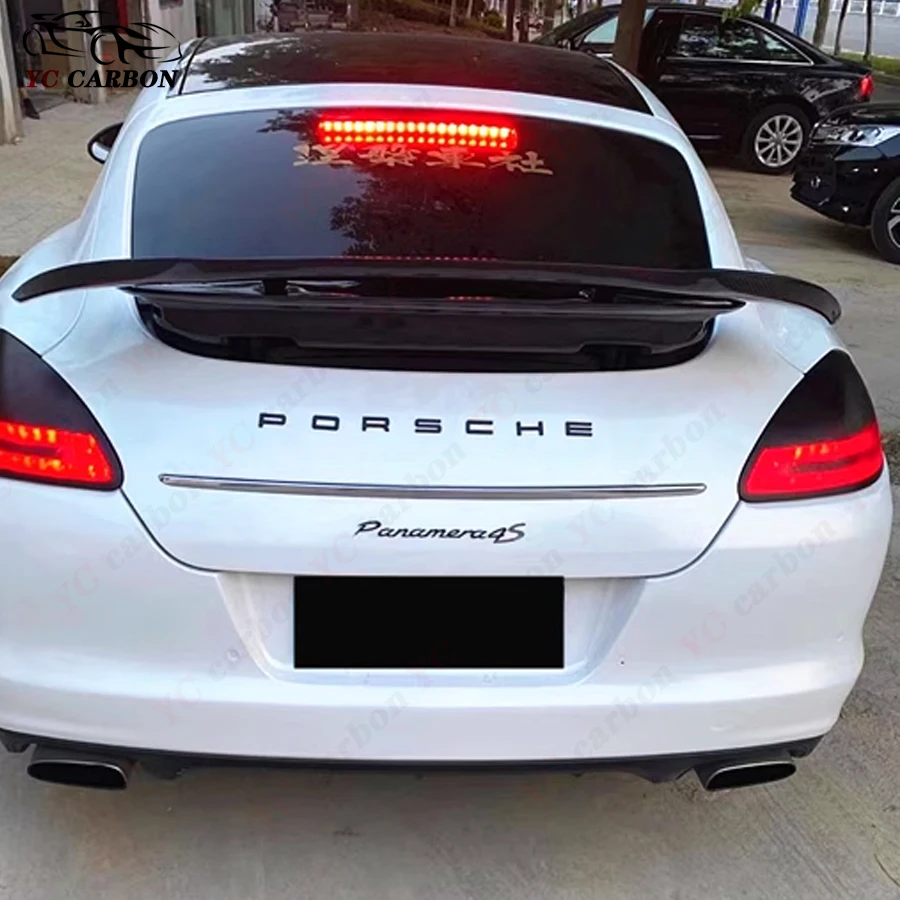 For Porsche Panamera 970 970.1 970.2 2009-2016 Carbon Fiber Spoiler Rear Wing  Auto Racing Car Styling Tail Lip Wing Body Kit