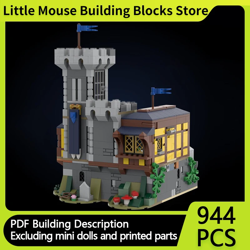 

Medieval Castle Model MOC Building Bricks Forest Fortress Tower Modular Technology Gifts Holiday Assemble Children Toys Suit