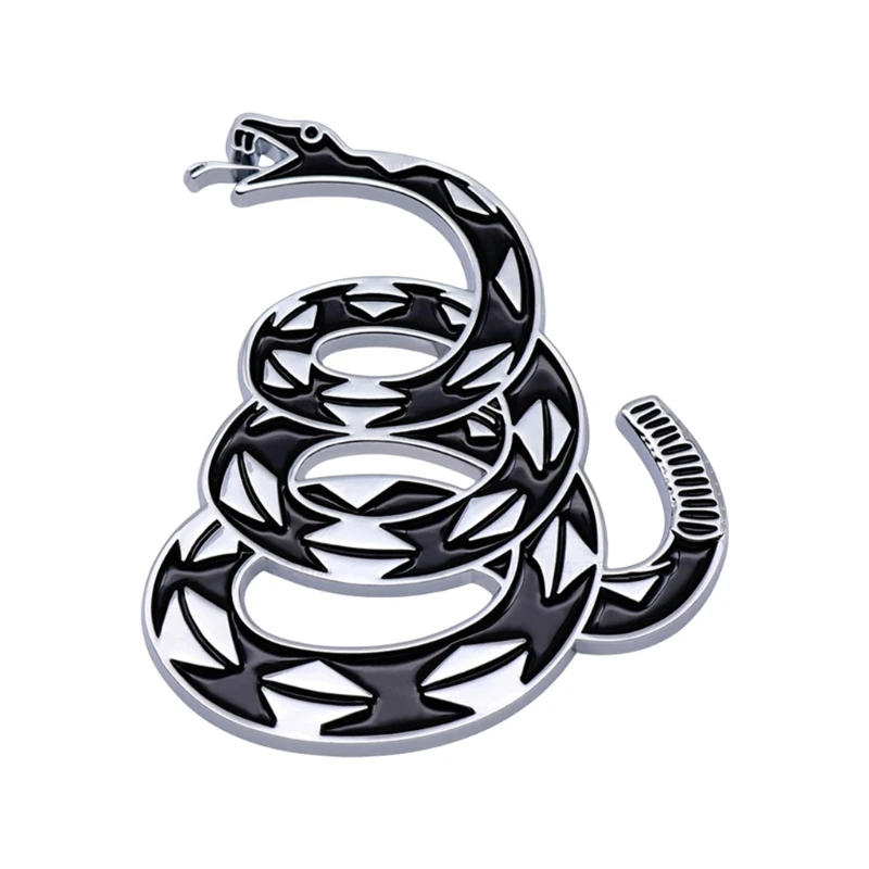 Gadsden Inspired 3D Snake Car Sticker Strong Metal Automotive Decal Decorative Decal for Truck Motorcycles Auto