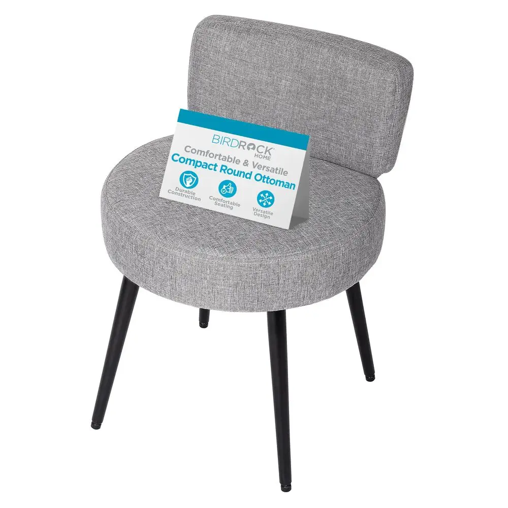 

Мягкий табурет-оттоманка HOME Linen с подушкой для ног, компактный круглый пуфик для гостиной, офиса, общежития