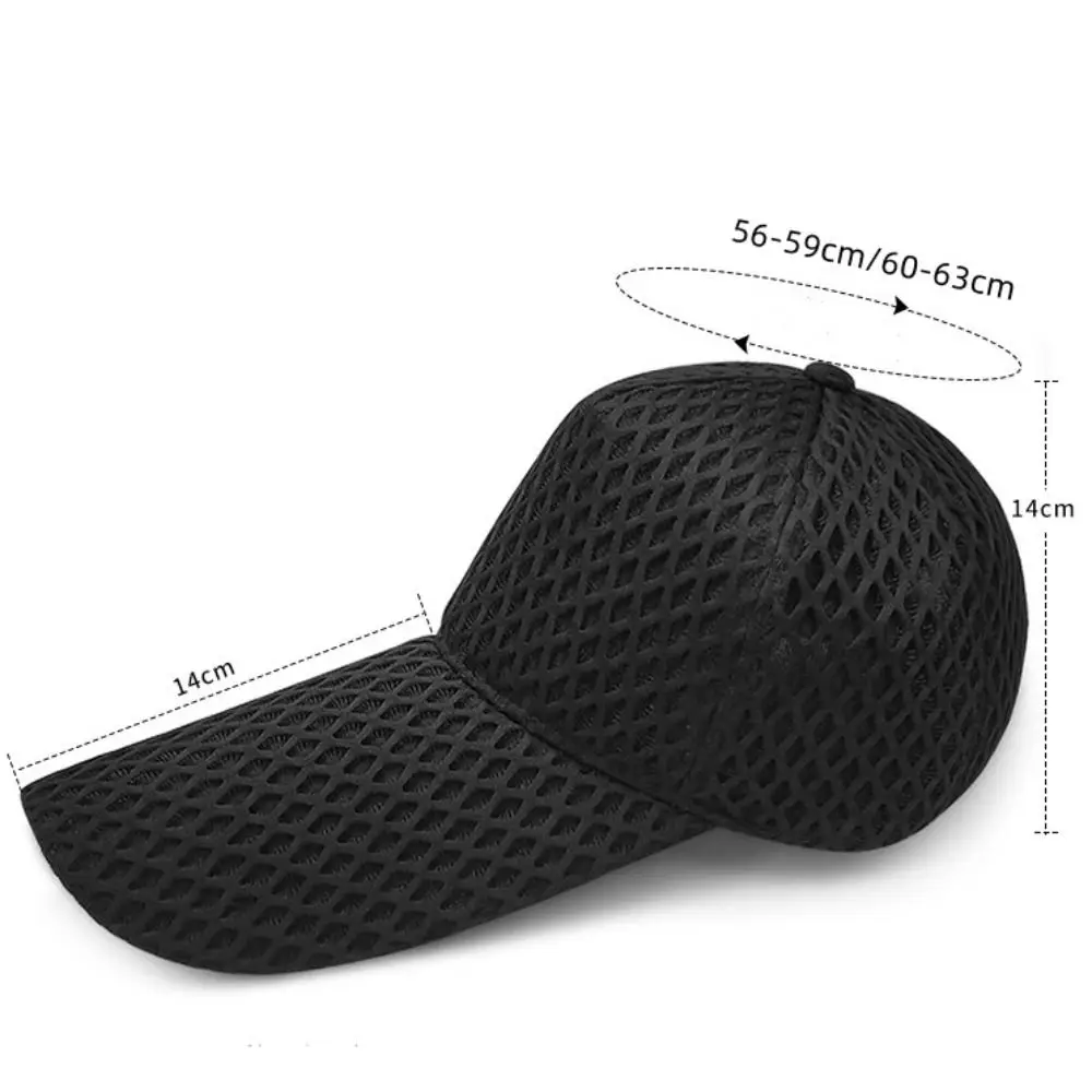 Large Head Sun Hat Quality Sunshade 14cm Long Brim Baseball Caps Big Size Mesh Fishing Hat Men