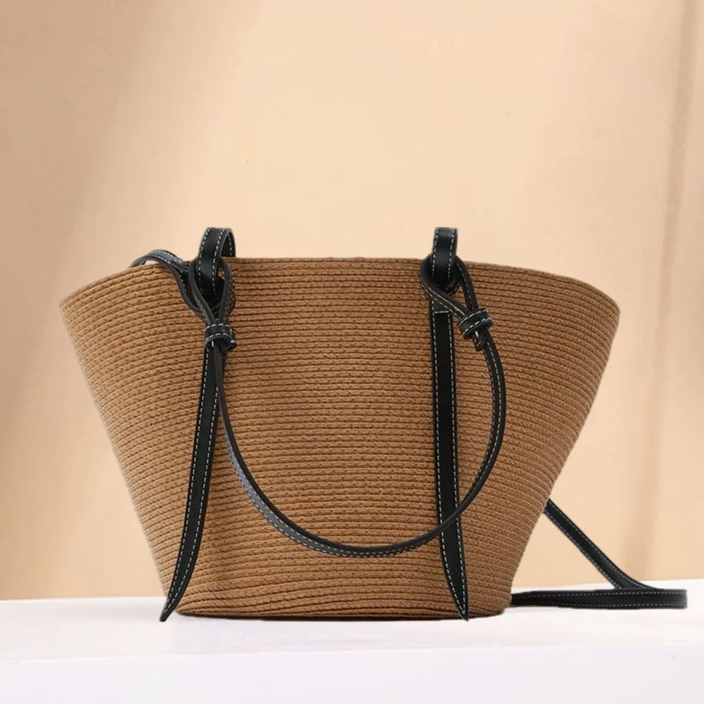 Messenger Bag PP Braid Woven Large Capacity Crossbody Handbags Women Breathable Durable Scratch Resistant Fashion Shopping Trip