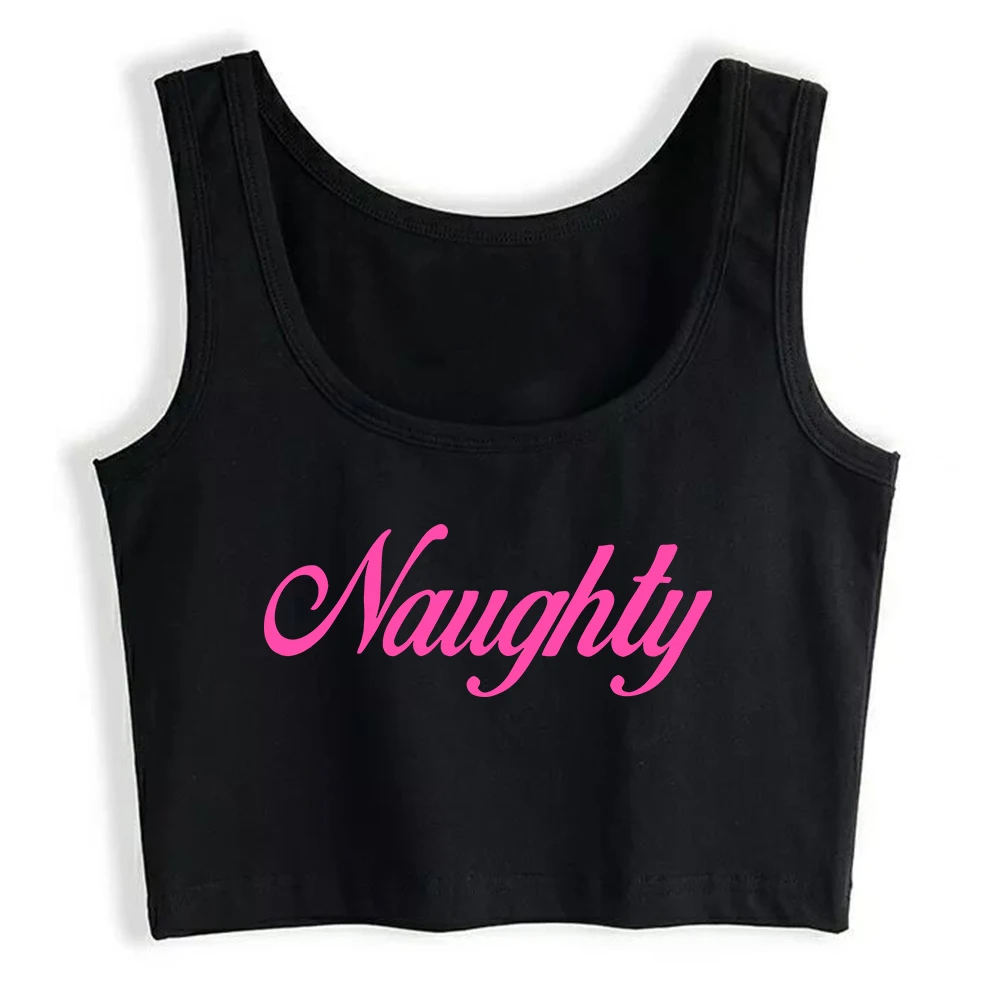 Naughty Design Cotton Sexy Fit Crop Top Hotwife Humor Flirting Style Tank Top Swinger Customizable Playful Lifestyle Camisole