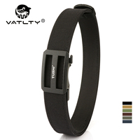 VATLTY 110cm/120cm Tactical Outdoor Belt for Men Thick Nylon Rigid Casual Belt Metal Automatic Buckle Adjustable Work Belt