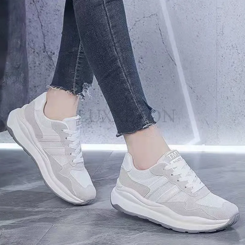 Mesh Breathable Thick Sole Soft and Comfortable Sports Dad Shoes Casual and Fashionable Versatile Non Slip Women Shoes