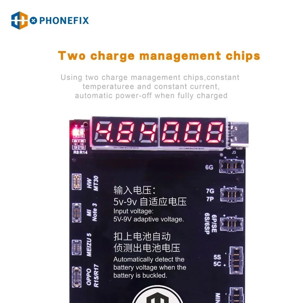 HW-29 Battery Activation Board Fast Charge Detection Board for iPhone 5-15ProMax Huawei Android Activated Testing Tool