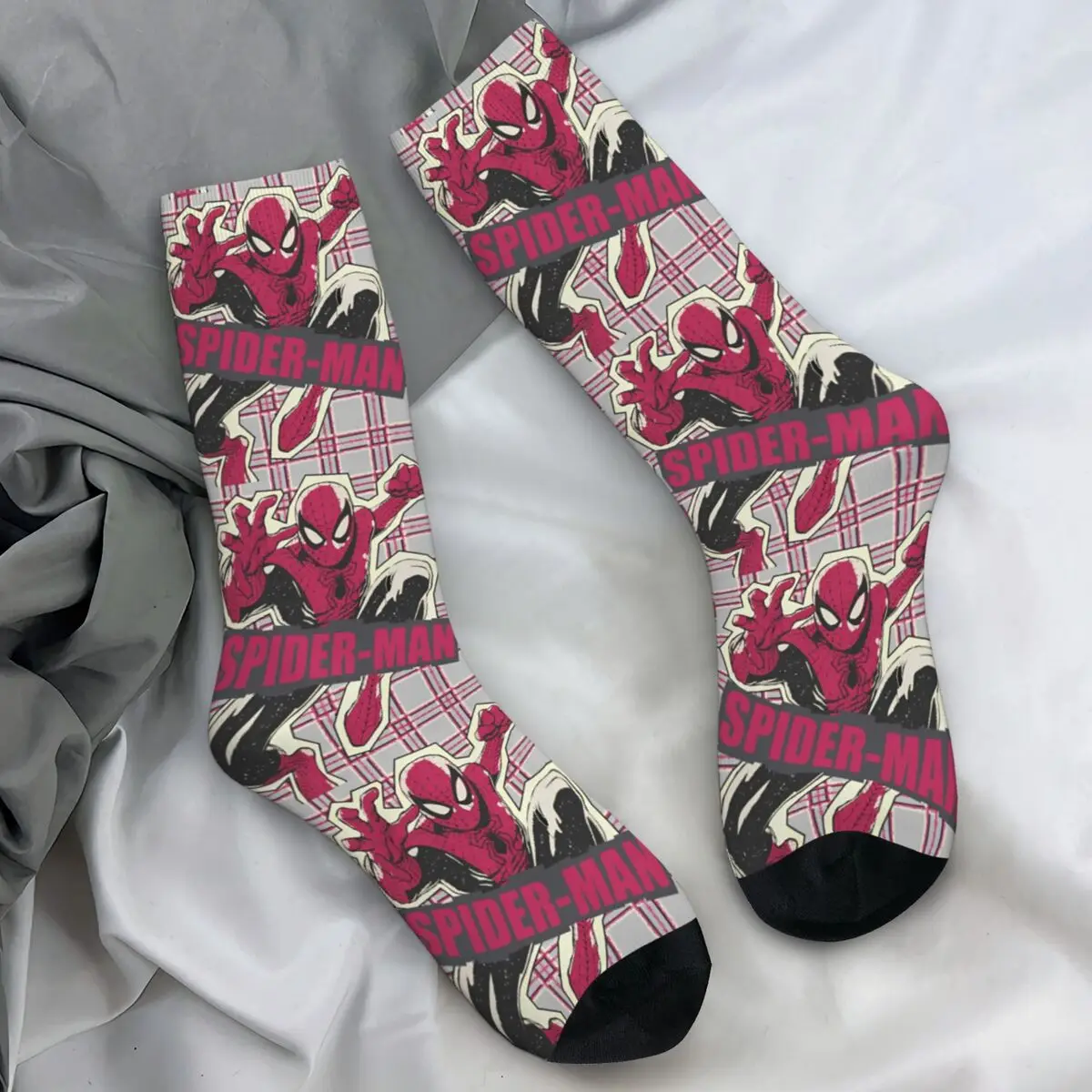 Spider-Man-Papier aus geschnittene grafische Socken lustige Strümpfe Erwachsene Männer weiche Laufsport socken Winter Design Anti-Rutsch-Socken