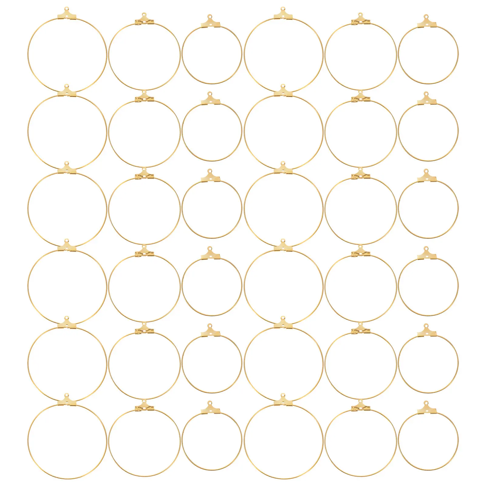90Pcs Large Circle Earrings Findings Hoop Earrings for Women DIY Jewelry Making Accessories Round Earring Hooks Jump Rings Set view 4
