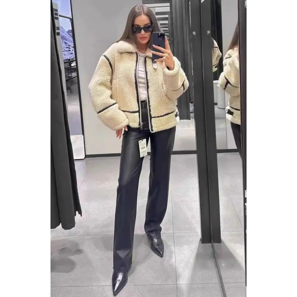 Cross-Border Sle Lamb Fur Jaet Damen-Jacket-Oberbekleidung aus integriertem Leder und Pelz ort Mantel lectual Sle Winter