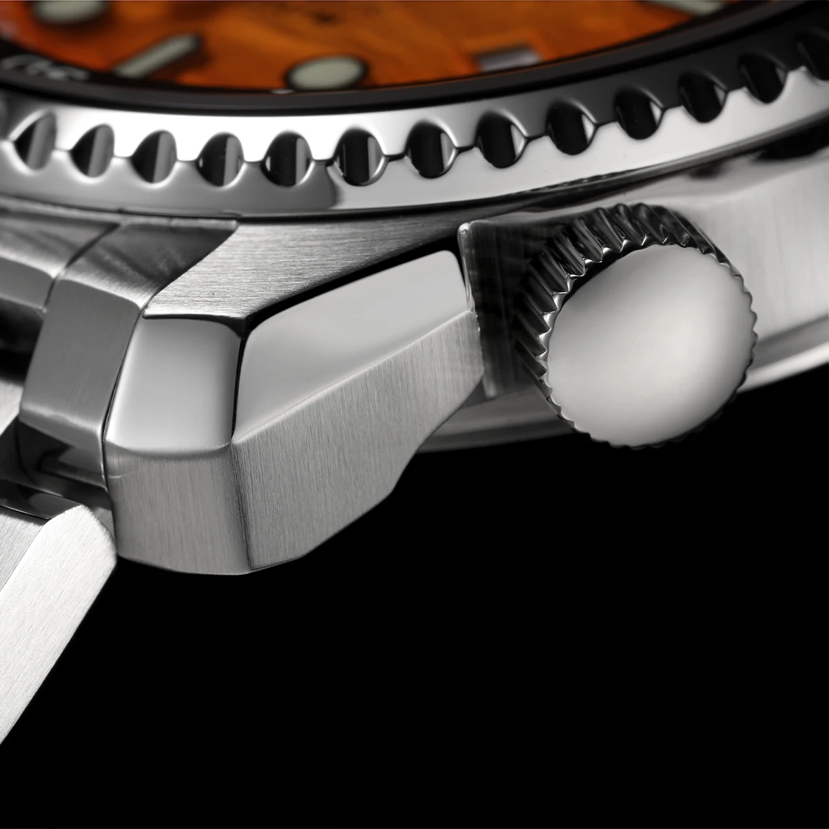 BERNY Automatic Diver Watch for Men Top Luxury Sapphire 316L Steel New Wave Dial 200M Waterproof Mechanical Diving Men's Watches
