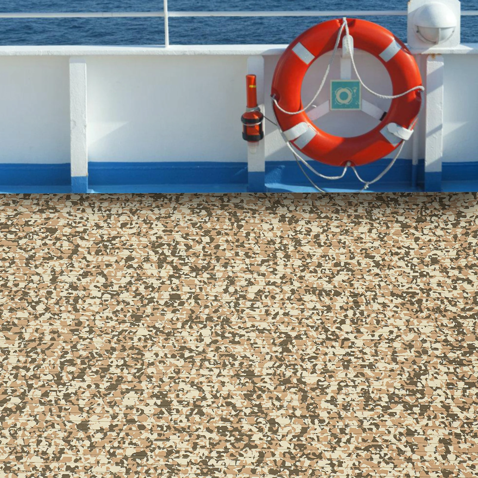 

240*90cm Camouflage Stripes Yellow EVA Foam Boat Marine Flooring Mat Self-Adhesive Boat Flooring Sheet Non-slip
