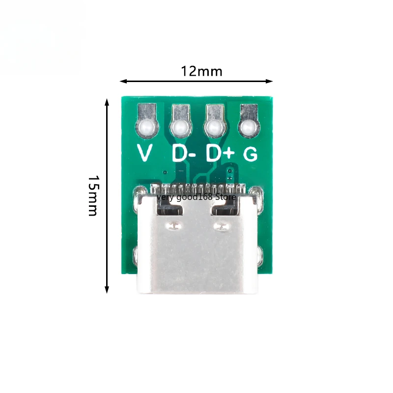 USB 3.1 Type C Connector 16 Pin Test PCB Board Adapter 16P Connector Socket For Data Line Wire Cable Transfer