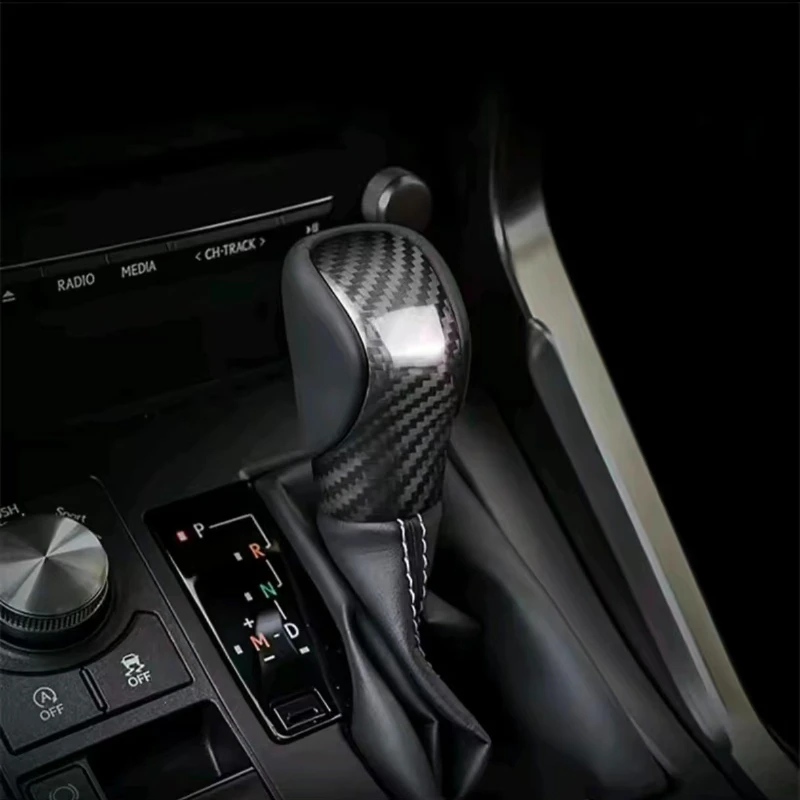 Carbon Fiber Gear Shift Knob Trim Cover For Lexus RX IS ES NX RC RX200t RX350 RX400h IS250 IS300 ES250 ES300h ES350 NX300h NX200