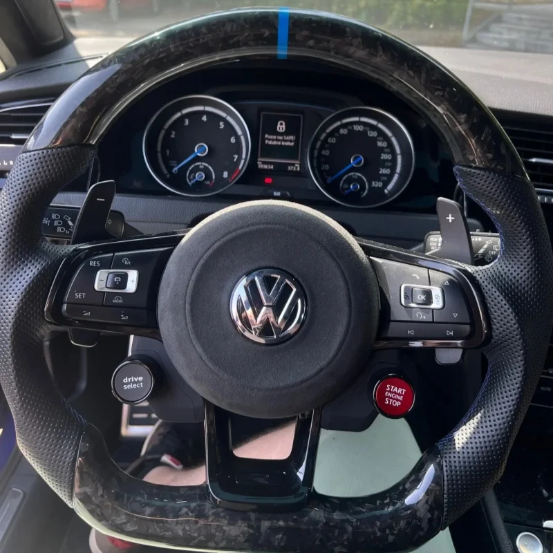 SK CUSTOM Paddle Shifter Extension for Volkswagen Golf MK7 R-Line GTI R GTE GTD Polo GTS Carbon Fiber Car Steering Paddle Shifte