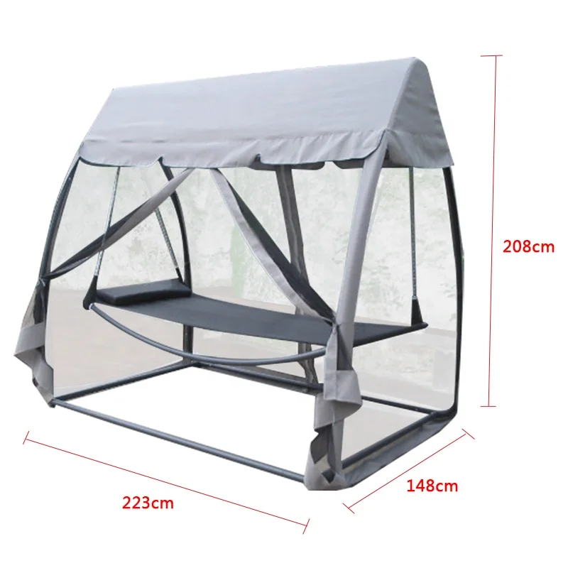 High Quality Modern Swing Bed Chair Garden Roof Outdoor Netting Patio Swings Hanging Anti-Mosquito School & Hospital Use