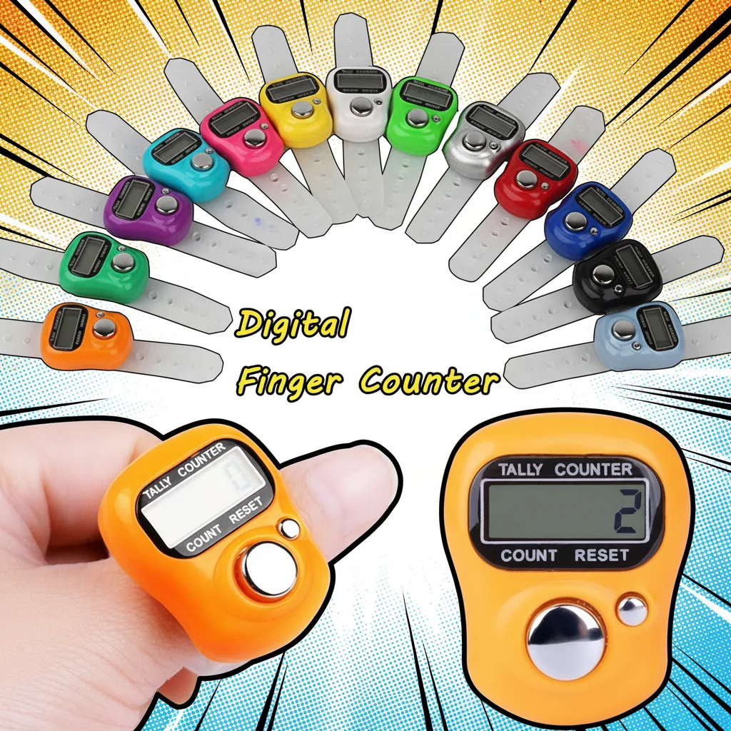 1/3/5pcs Mini Electronic Finger Counter Hand Counter Ring Clicker Digital Counters Knitting Row Counter Race Counter Tool 2026