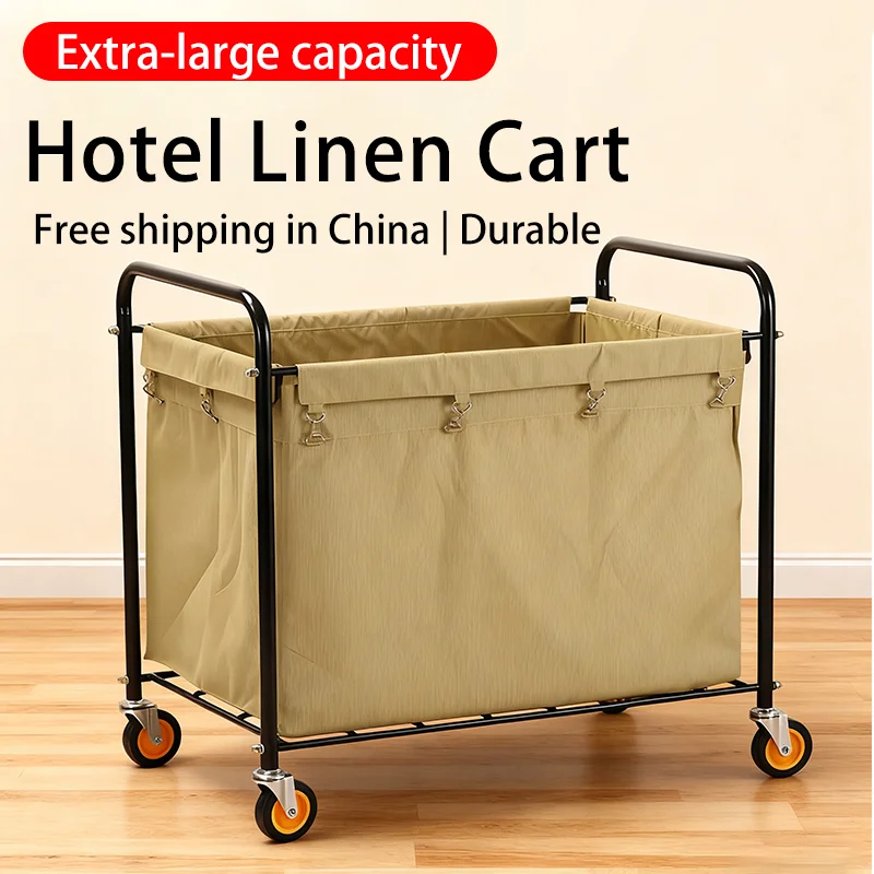 

Oxford Linen Cart for Hotel And Guesthouse Laundry Room Clothes And Sheets Collection Box