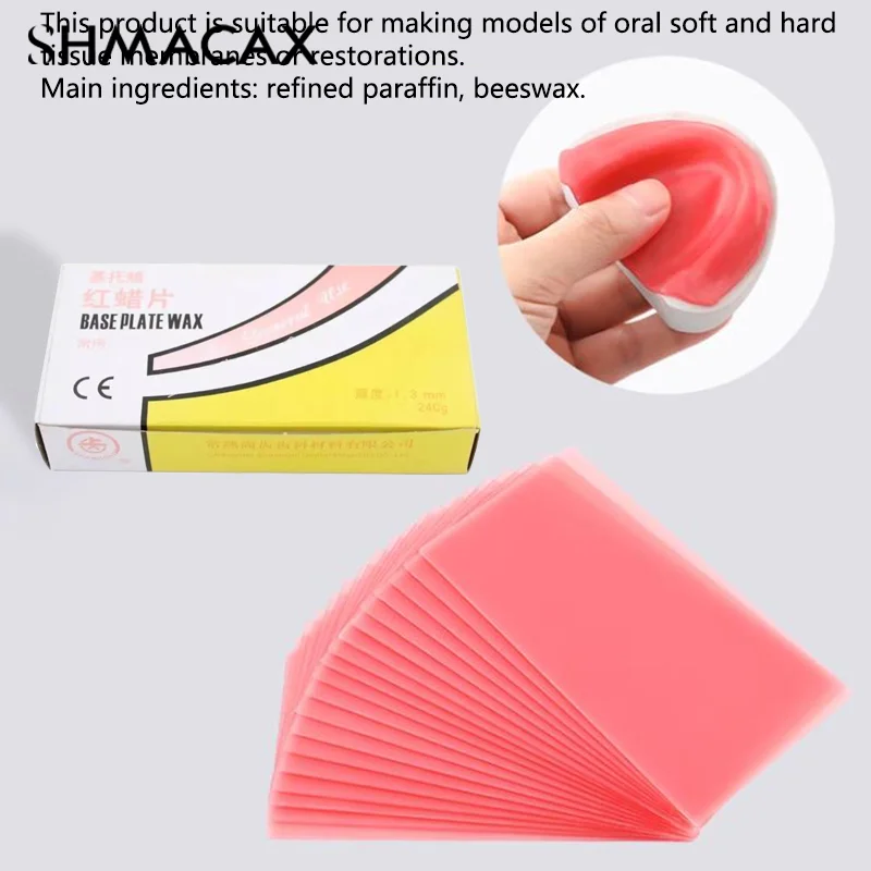 

15Pcs/box Dental Lab Base Plate Soft Hard Red Dental Wax Sheets Dental Supply Teaching Model Dentistry Auxiliary Material