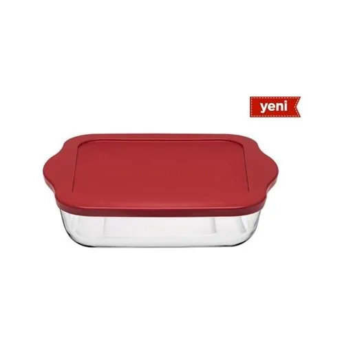 Pasabahce Pyrex Red Cap Square Storage box