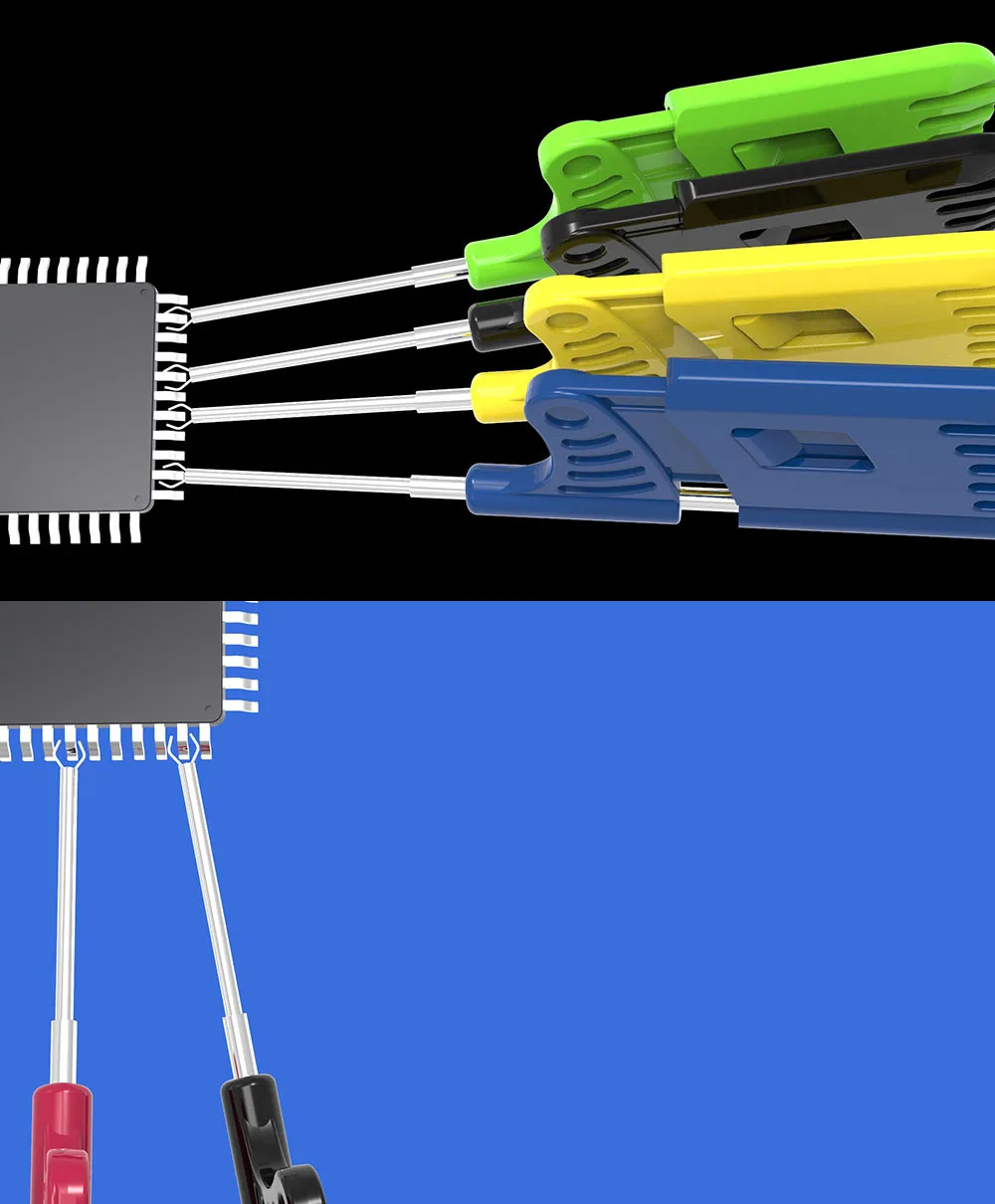 10X  IC Chip pin Clip micro IC clamp SOP SOIC TSSOP TSOP SSOP MSOP PLCC QFP TQFP LQFP SMD DIP IC Chip logic analyzer Programmer