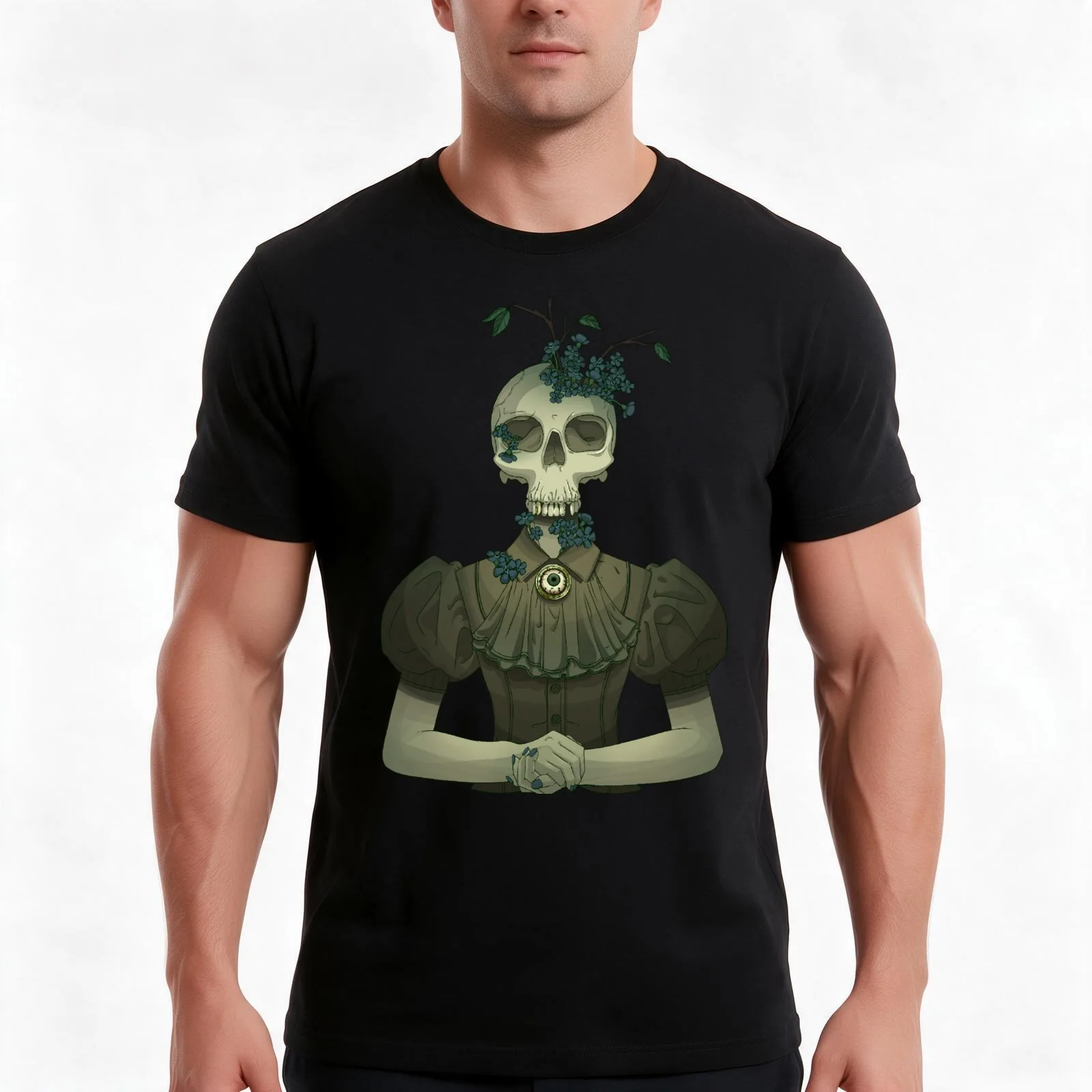 Death’s Secretary T-Shirt, Summer Casual Cotton Tee, Oversized Streetwear Tops, Vintage Graphic Print, Loose Fit Short Sleeve
