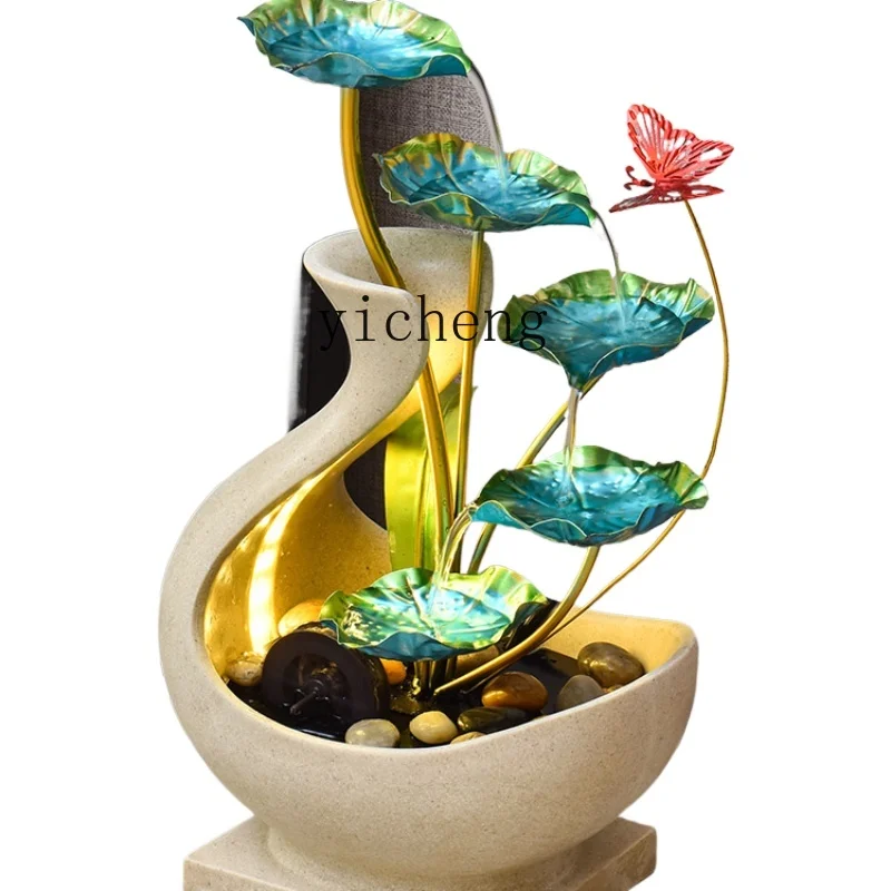 

XL Home Decoration Flowing Water Ornaments Circulating Water Fengshui Wheel Lucky Living Room Office Beauty Salon