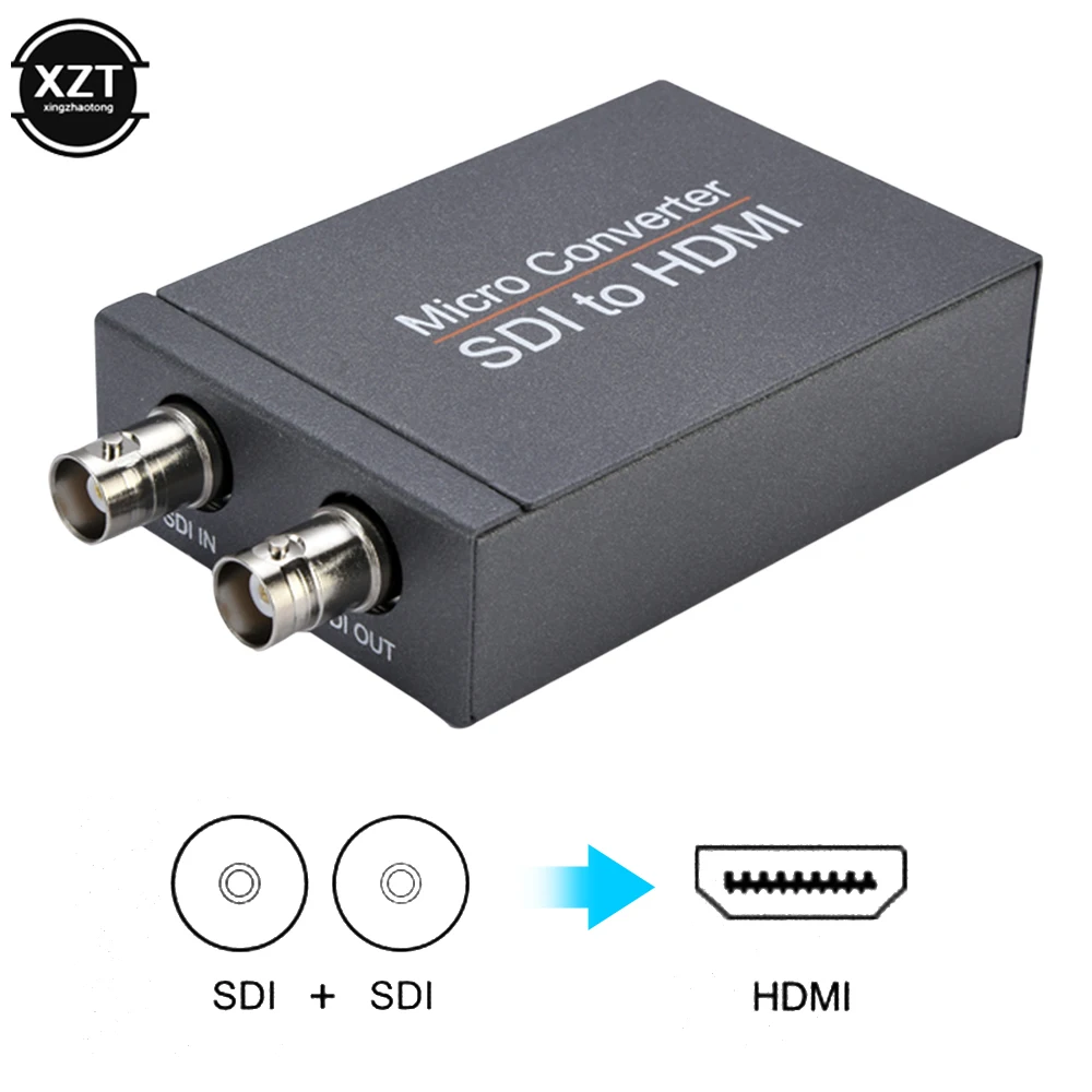 HDMI to SDI Converter 3G/SD/HD-SDI to HDMI Audio Video Converter Adapter Dual SDI for Monitor