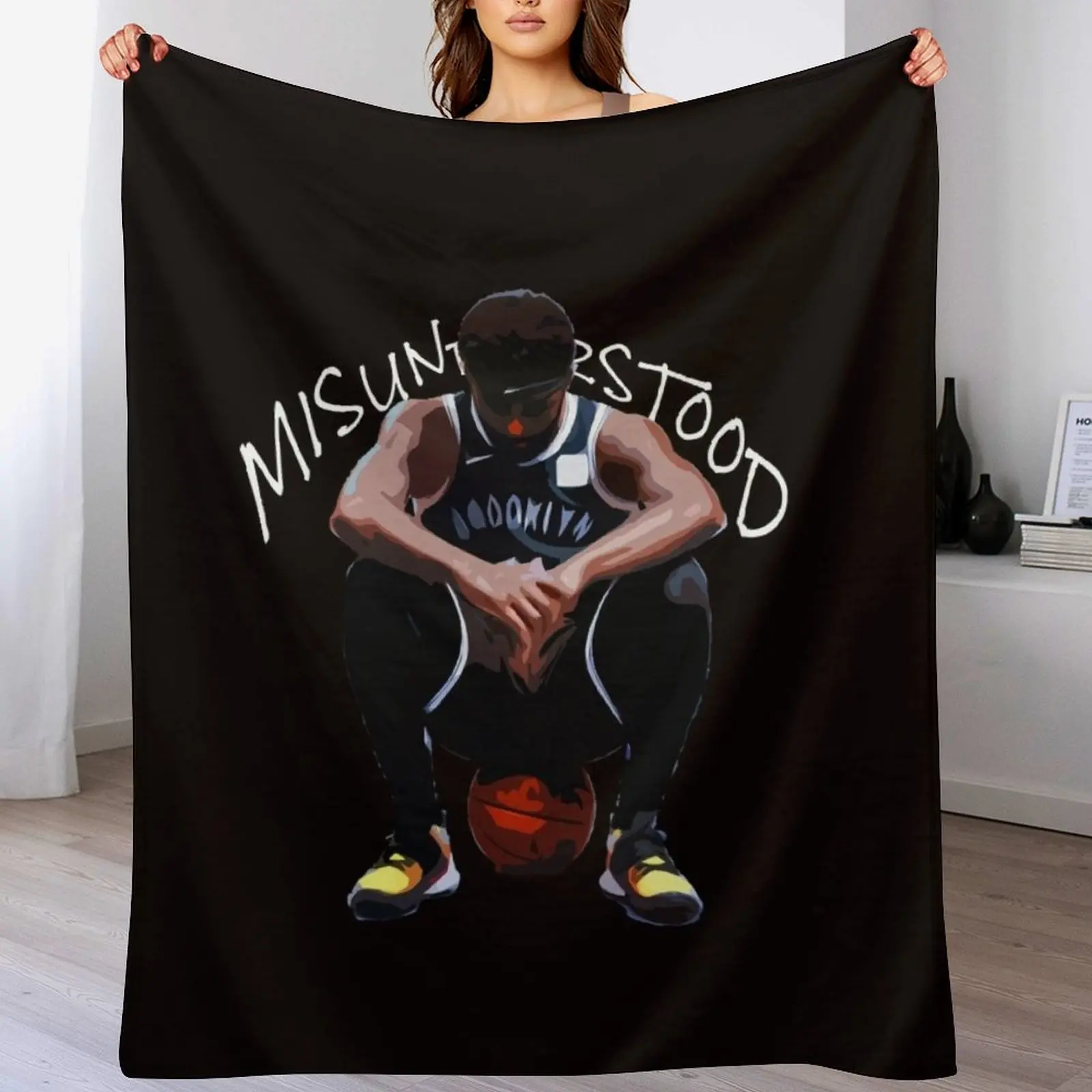 Kyrie Irving - Misunderstood Throw Blanket Vintage christmas decoration Blankets