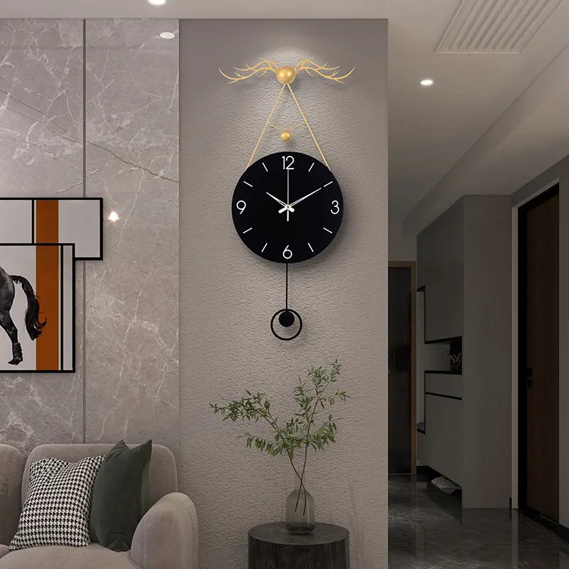 Metal Premium Fashion Wall Clock Unique Round Design Modern Digital Clock Living Room Cute Horloge Murale Home Decor Items