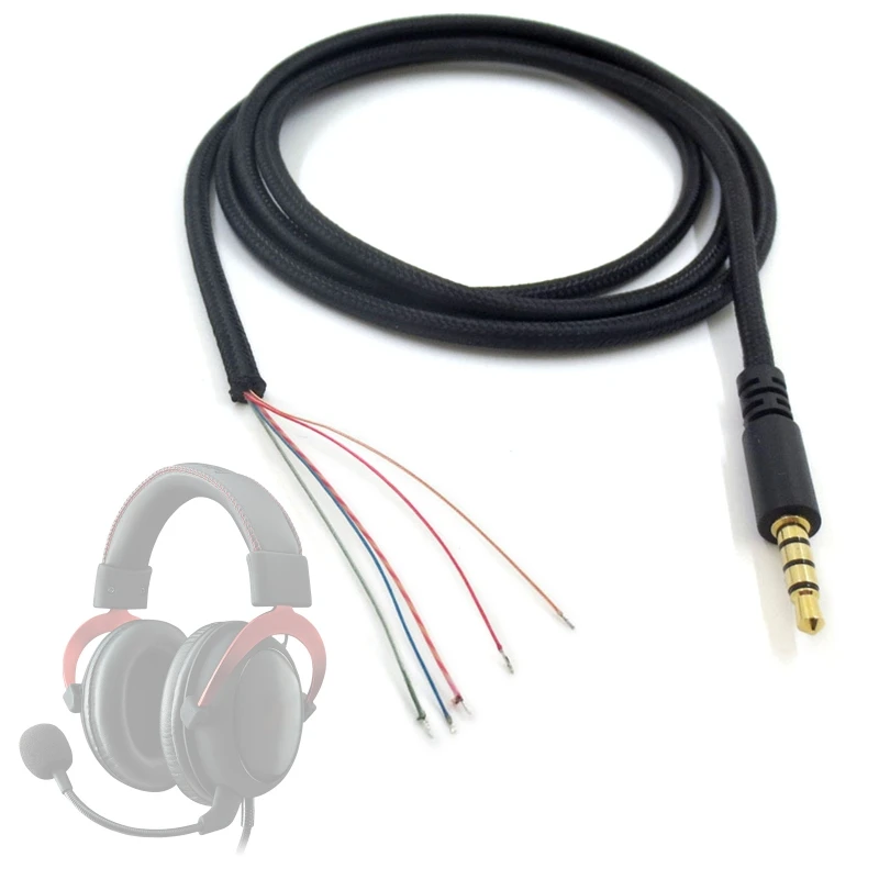 Headphone Cable 3.5mm Male Plug Jack Connector  Cord Line for Hyper X Cloud II Core Pro Cloudx -Stinger Revolver S