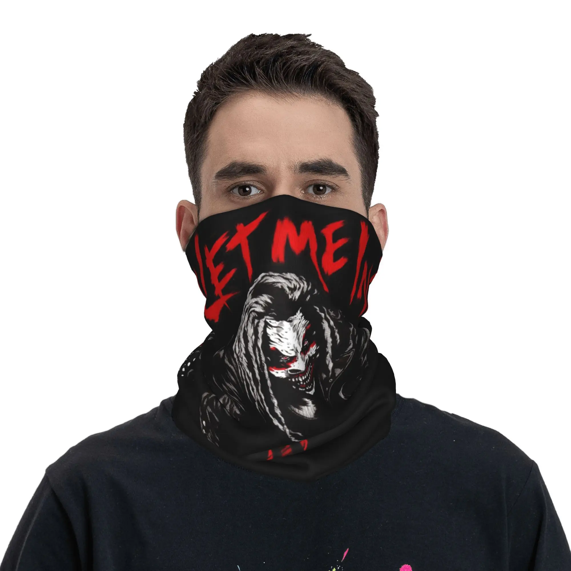 Bray Wyatt Vintage The Fiend Comics Bandana Halsbedeckung Bedruckte Wickelmaske Schal Warme Kopfbedeckung Reiten Unisex Erwachsene Waschbar