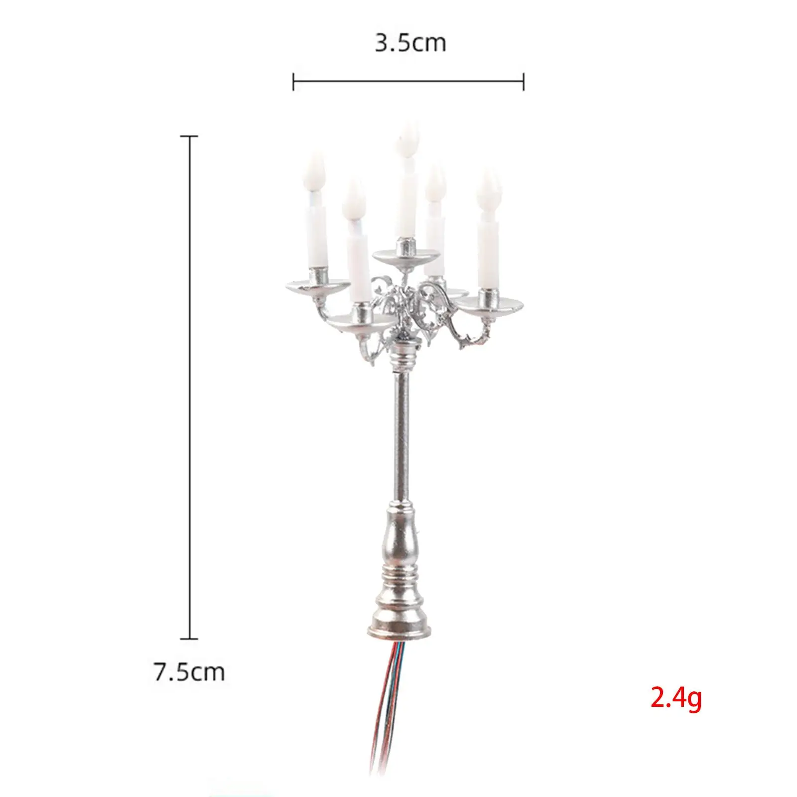 ミニチュアドールハウス燭台合金 ABS LED キャンドルライトモデル家具装飾品家や庭用