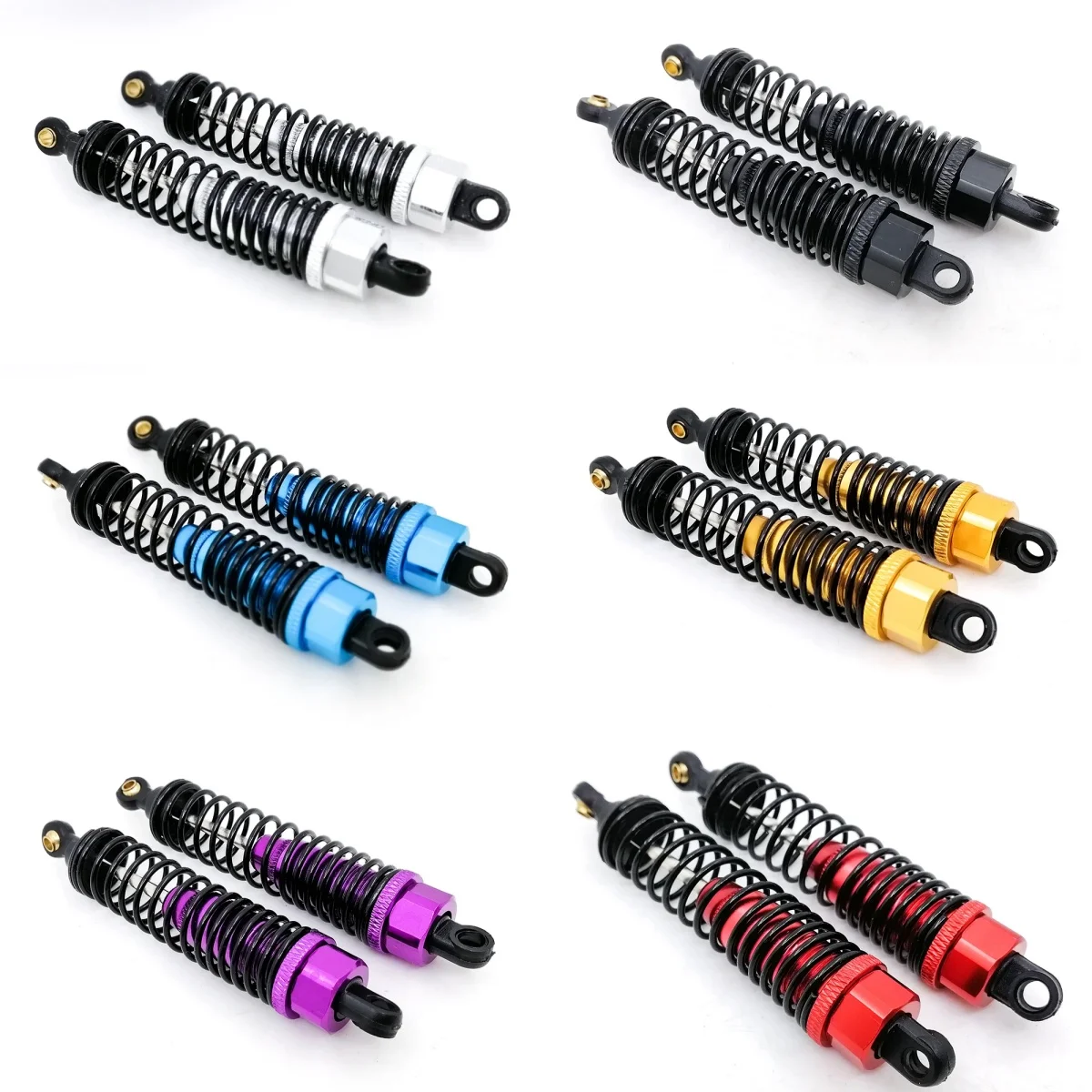 2 peças 95mm amortecedor de metal 06002 06062 para 1/10 rc off-road buggy caminhão curto hsp 106004 166004 94106 94107 94166 94155 s345