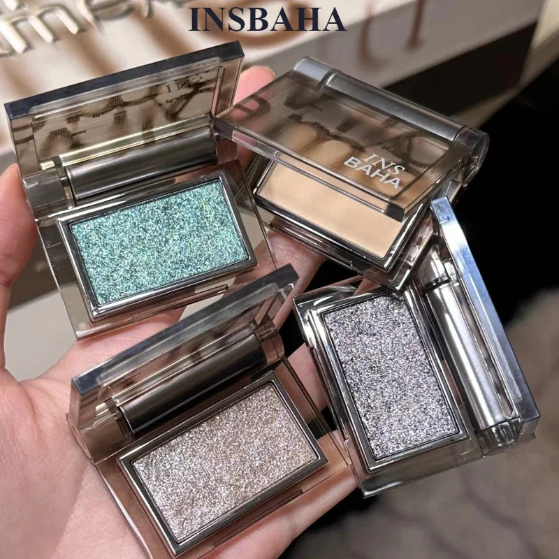 INSBAHA Cosmetics Wild Flame Monochrome Single Color Shimmer EyeShadow Pearlescent Fine Shiny Matt Long-lasting Delicate Makeup