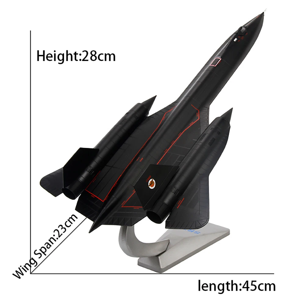 1/72 Scale Alloy Strategic Reconnaissance Aircraft SR-71 US Air Force SR71 Blackbird Model Fighter Toy Children Gift Collection