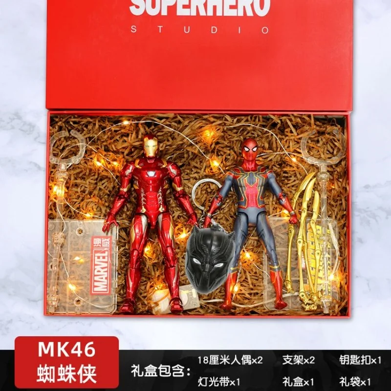 

Avengers Marvel Hero Spider Man Handmade Various Gift Box Sets Doll Full Joint Movable Boy and Child Toys Birthday Gifts