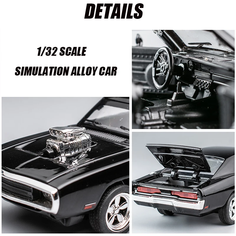 1:32 Simulation Challenger 1970 Fast Alloy Classics Car Model Diecasts & Toy Vehicles Furious Cars Decoration Toys Children Boy