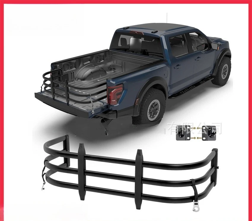 

Truck Bed Extender for Pickup Trucks, Heavy-Duty Steel Folding Tailgate Rack, Adjustable Cargo Carrier, Truck Bed Accessories