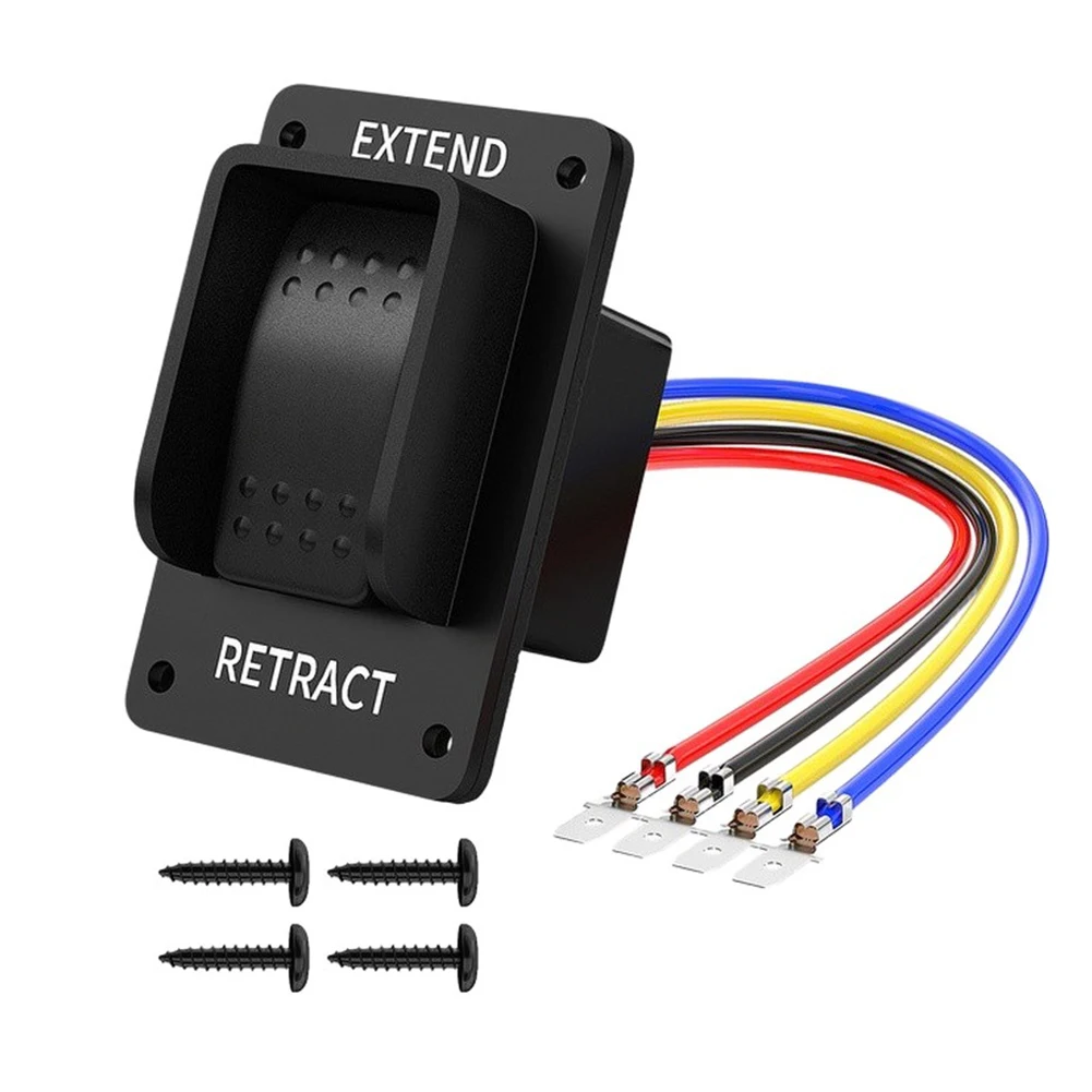IP66 Waterproof 12V 20A RV Jack Switch 3 Way Momentary On On For  Lift Control Trailer Electric Power Device