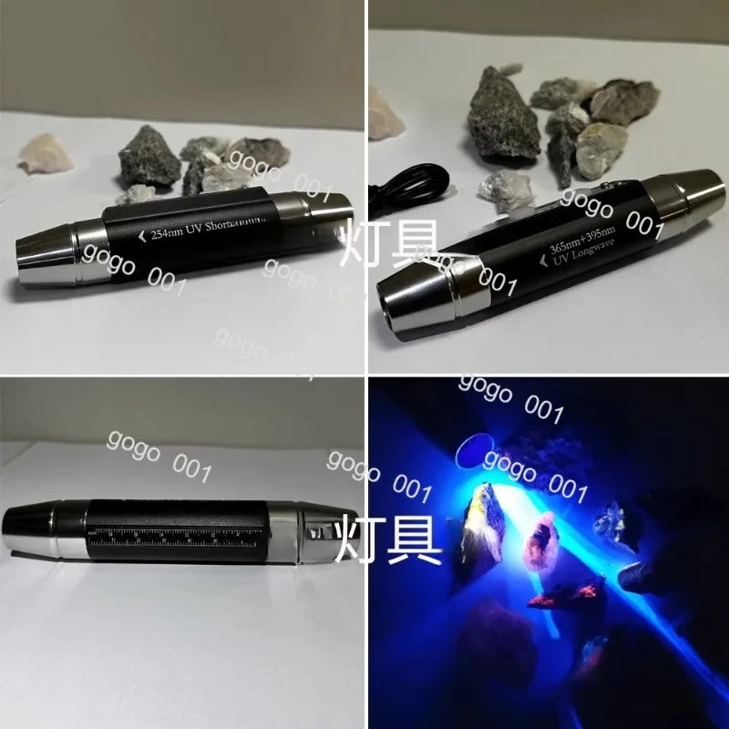 254nm 395nm 365nm UV Flashlight Fluorescent, Crack Inspection Lamp