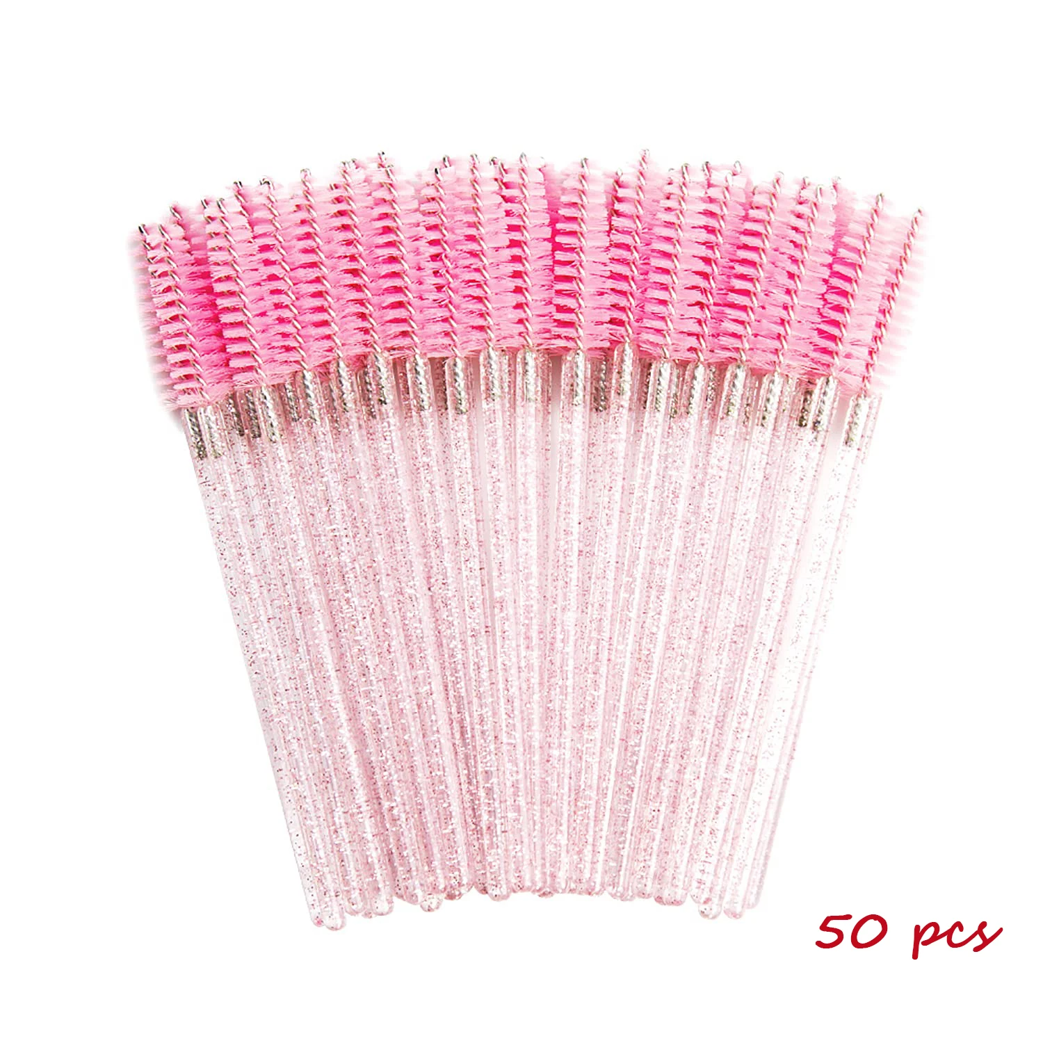 50-200 PCS Disposable Eyelash แปรงมาสคาร่าคริสตัลจับรวมกล่องเก็บ Travel Pack ขนแปรงสําหรับอุปกรณ์แต่งหน้า