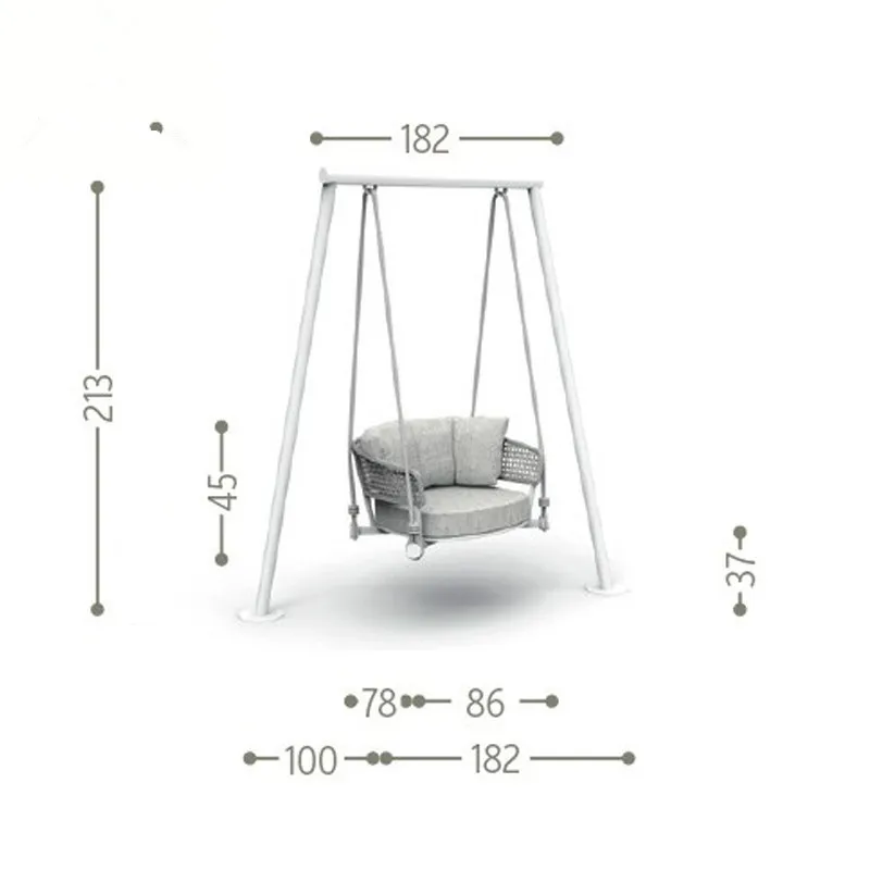 Columpio de suelo para el hogar, silla colgante de Nido de Pájaro, cesta de ratán, hamaca grande individual para interior y exterior