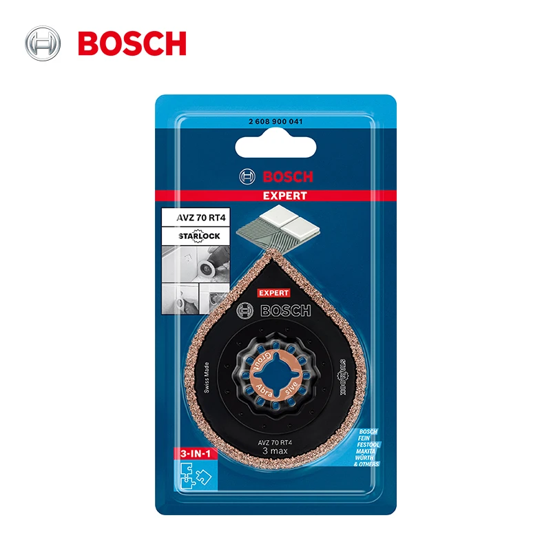 Bosch Starlock AVZ 70 RT4 Expert Mortar Removal Blade Oscillating Tool Cutting Sanding Accessories for GOP Renovator Power Tool