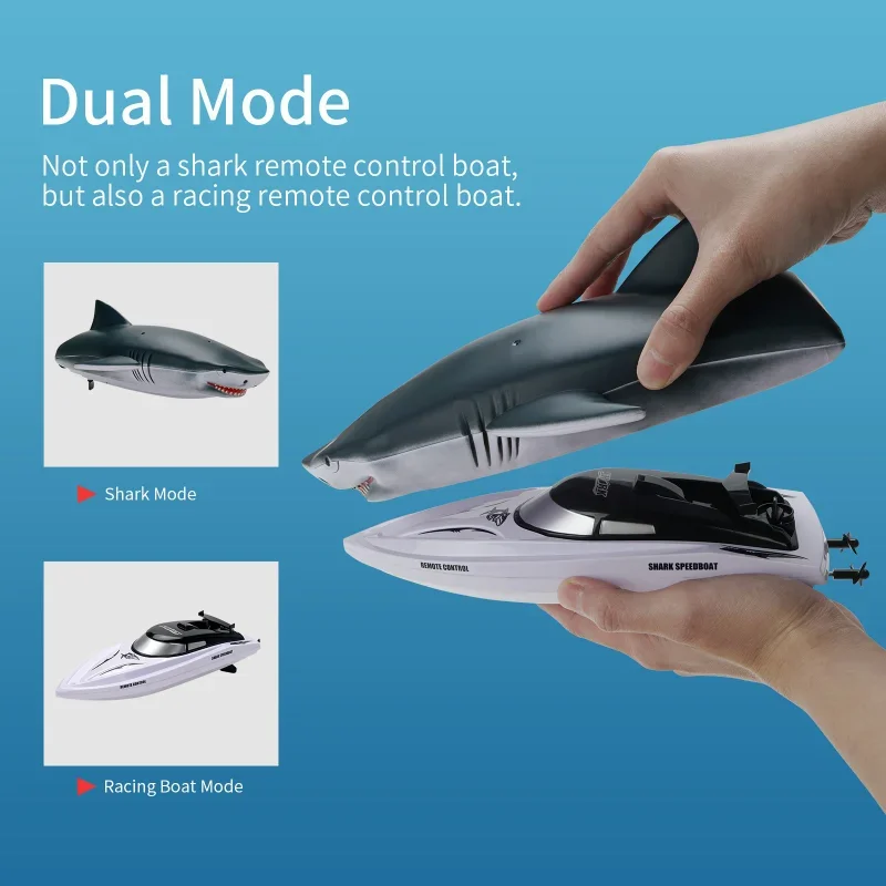 2.4G telecomando Shark Toys piscina bagno regalo telecomando barca giocattoli bambini ragazzi bambini Cool Toys Shark Submarine