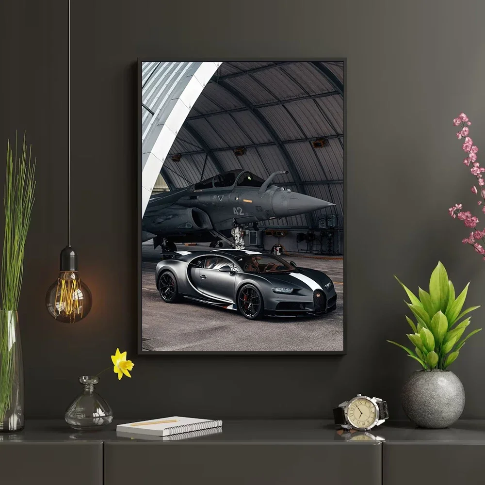 Dream Car Luxury Auto Poster Canvas Painting Super Luxury Car Wall Art Decor Boys Room Aesthetic Wall Decoration Bugatti Car Art