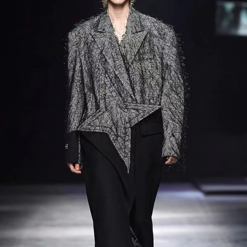 HKSH Autumn New Women Trench Coat Contrast Color Patchwork Personalized Cut Asymmetrical Design Elegant Long Windbreaker HK10657