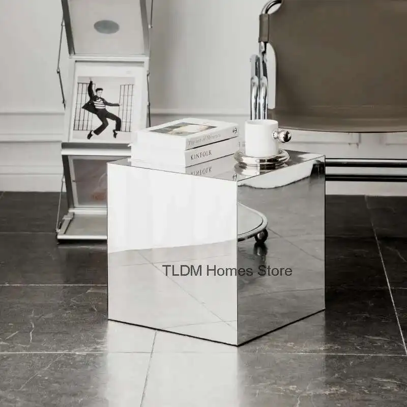 

Скандинавские акриловые зеркальные журнальные столики, современная гостиная, диван, боковой чайный столик, прикроватный напольный столик для спальни, вспомогательная мебель для дома